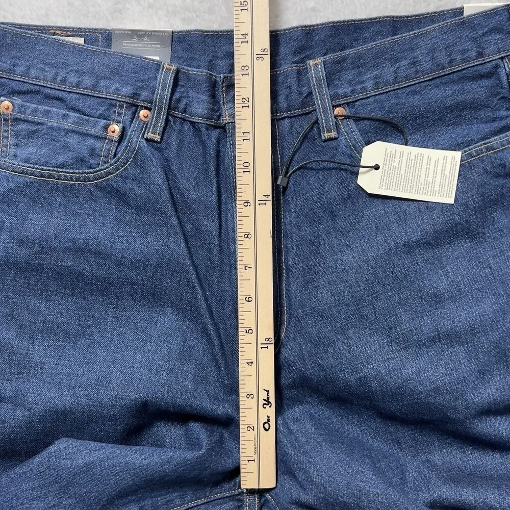 Levis Premium 568 Stay Loose Jeans Mens Sz 36x32 Blue Denim 100% Cotton